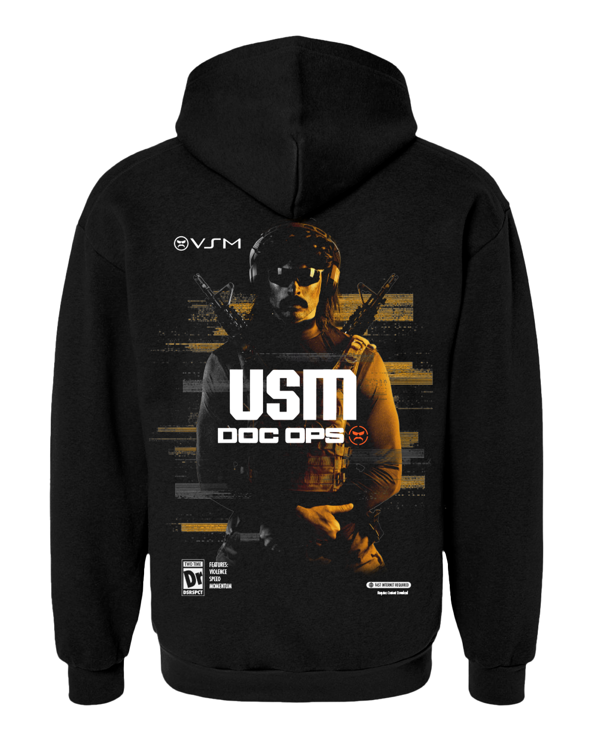 Tactical Two-Time Black Hoodie