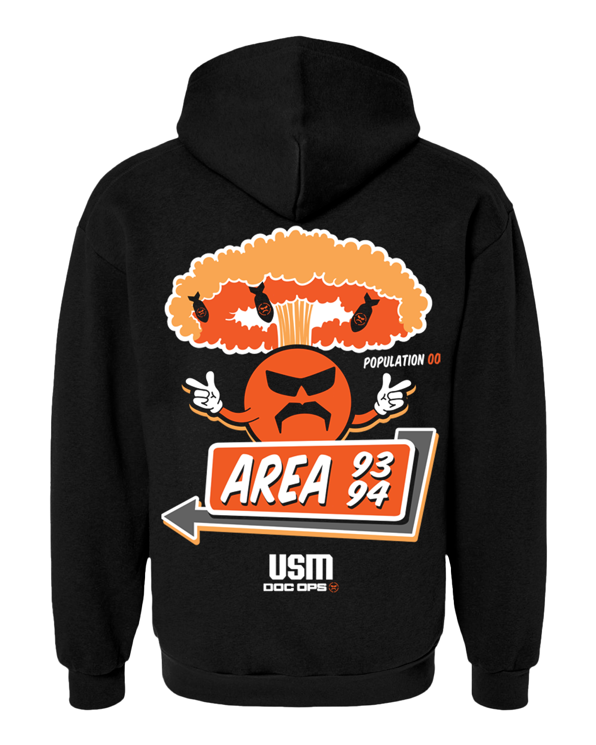 Area 93-94 Black Hoodie